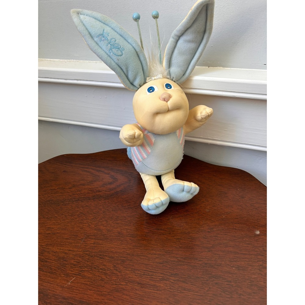 Vintage 1985 Cabbage Patch Kids BunnyBee Plush Yellow Blue Striped Bunny Bee